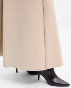 Pantalones Y Faldas|SIMORRA Falda napa vuelo Beige