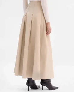 Pantalones Y Faldas|SIMORRA Falda napa vuelo Beige