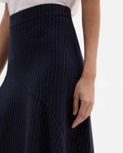 Pantalones Y Faldas|SIMORRA Falda raya diplomática asimétrica Azul