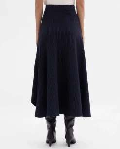 Pantalones Y Faldas|SIMORRA Falda raya diplomática asimétrica Azul