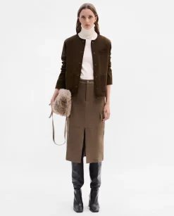 Pantalones Y Faldas|SIMORRA Falda tubo antelina Verde