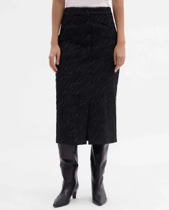 Fiesta|Pantalones Y Faldas|SIMORRA Falda tubo jacquard Negro