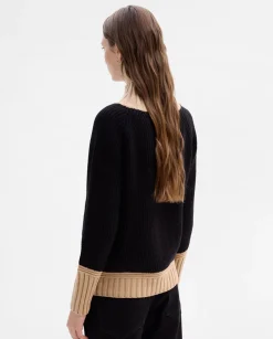 Prendas De Punto|Jerséis Y Cárdigans|SIMORRA Jersey bicolor ochos Negro