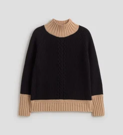 Prendas De Punto|Jerséis Y Cárdigans|SIMORRA Jersey bicolor ochos Negro