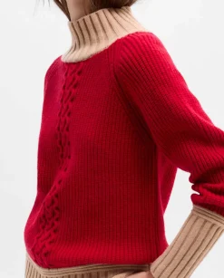 Prendas De Punto|Jerséis Y Cárdigans|SIMORRA Jersey bicolor ochos Rojo