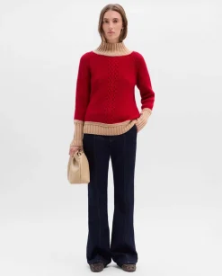 Prendas De Punto|Jerséis Y Cárdigans|SIMORRA Jersey bicolor ochos Rojo