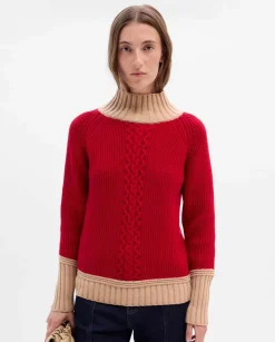 Prendas De Punto|Jerséis Y Cárdigans|SIMORRA Jersey bicolor ochos Rojo