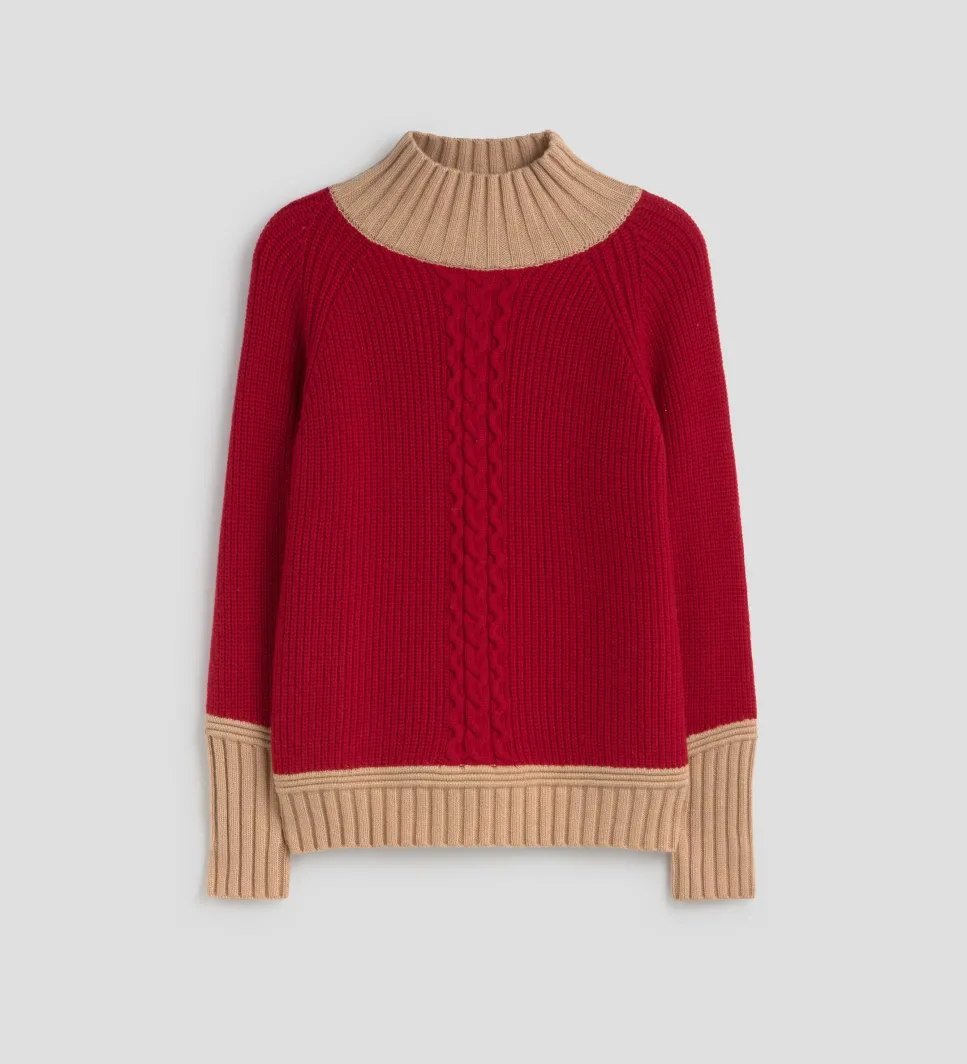 Prendas De Punto|Jerséis Y Cárdigans|SIMORRA Jersey bicolor ochos Rojo