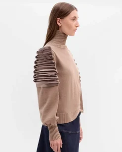 Jerséis Y Cárdigans|SIMORRA Jersey bordado textil Beige