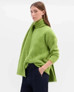 Prendas De Punto|Jerséis Y Cárdigans|SIMORRA Jersey bufanda efecto pelo Verde