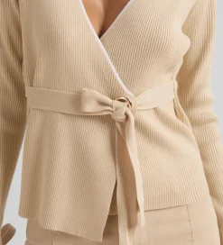 Prendas De Punto|Jerséis Y Cárdigans|SIMORRA Jersey canalé cruzado Beige