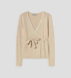 Prendas De Punto|Jerséis Y Cárdigans|SIMORRA Jersey canalé cruzado Beige