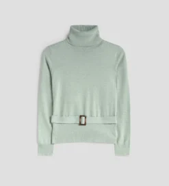 Prendas De Punto|Jerséis Y Cárdigans|SIMORRA Jersey cuello alto cinturón Verde