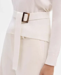 Prendas De Punto|Jerséis Y Cárdigans|SIMORRA Jersey cuello alto cinturón Blanco