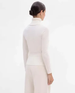 Prendas De Punto|Jerséis Y Cárdigans|SIMORRA Jersey cuello alto cinturón Blanco