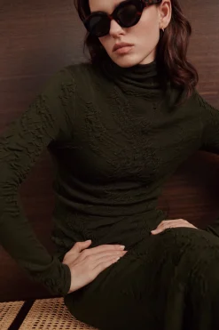 Prendas De Punto|Jerséis Y Cárdigans|SIMORRA Jersey cuello alto textura Verde