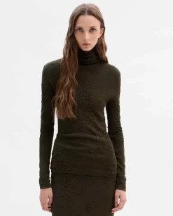 Prendas De Punto|Jerséis Y Cárdigans|SIMORRA Jersey cuello alto textura Verde