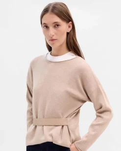 Jerséis Y Cárdigans|SIMORRA Jersey detalle tira Beige