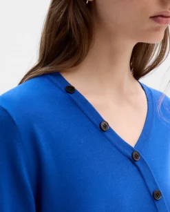 Prendas De Punto|Jerséis Y Cárdigans|SIMORRA Jersey escote pico botones Azul