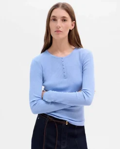 Prendas De Punto|Jerséis Y Cárdigans|SIMORRA Jersey fino botones Azul
