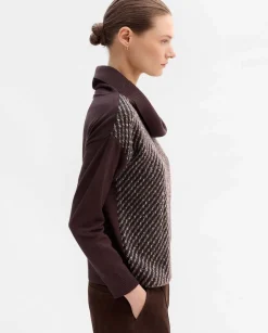 Jerséis Y Cárdigans|SIMORRA Jersey oversize bimateria Marrón