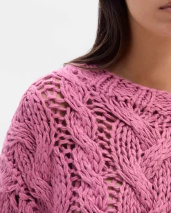 Prendas De Punto|Jerséis Y Cárdigans|SIMORRA Jersey trenzado a mano Rosa