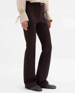 Pantalones Y Faldas|SIMORRA Pantalón acampanado cinturón Marrón