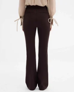 Pantalones Y Faldas|SIMORRA Pantalón acampanado cinturón Marrón