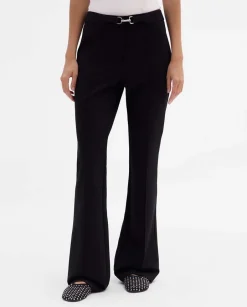 Pantalones Y Faldas|SIMORRA Pantalón acampanado cinturón Negro