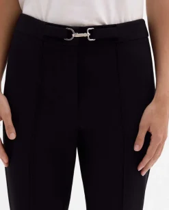 Pantalones Y Faldas|SIMORRA Pantalón acampanado cinturón Negro