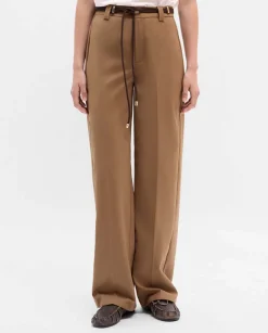 Pantalones Y Faldas|SIMORRA Pantalón ancho pinzas Marrón