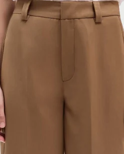Pantalones Y Faldas|SIMORRA Pantalón ancho pinzas Marrón