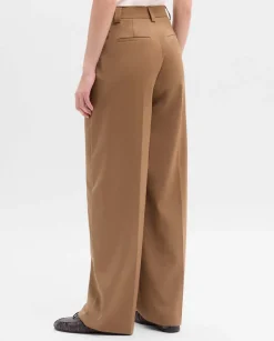 Pantalones Y Faldas|SIMORRA Pantalón ancho pinzas Marrón