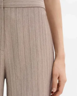 Pantalones Y Faldas|SIMORRA Pantalón ancho rayas Beige