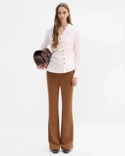 Pantalones Y Faldas|SIMORRA Pantalón antelina acampanado Marrón