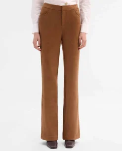 Pantalones Y Faldas|SIMORRA Pantalón antelina acampanado Marrón