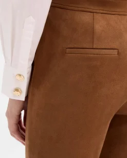Pantalones Y Faldas|SIMORRA Pantalón antelina acampanado Marrón