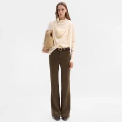 Pantalones Y Faldas|SIMORRA Pantalón antelina acampanado Marrón