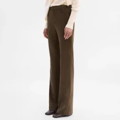 Pantalones Y Faldas|SIMORRA Pantalón antelina acampanado Marrón