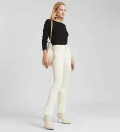 Pantalones Y Faldas|SIMORRA Pantalón bajo decorativo Blanco