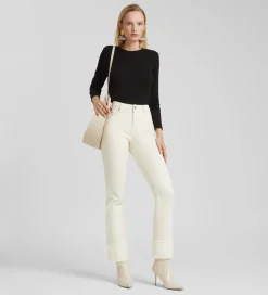 Pantalones Y Faldas|SIMORRA Pantalón bajo decorativo Blanco