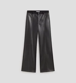 Pantalones Y Faldas|SIMORRA Pantalón bimateria pespuntes Negro
