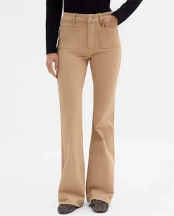 Pantalones Y Faldas|SIMORRA Pantalón bolsillos parche Marrón