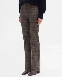 Pantalones Y Faldas|SIMORRA Pantalón cuadros elástico Marrón