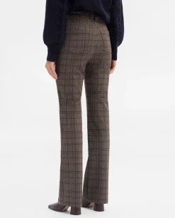 Pantalones Y Faldas|SIMORRA Pantalón cuadros elástico Marrón