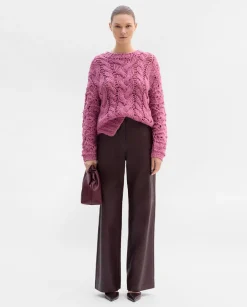Pantalones Y Faldas|SIMORRA Pantalón de piel grabada Rojo