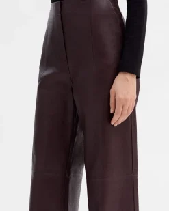 Pantalones Y Faldas|SIMORRA Pantalón de piel grabada Rojo