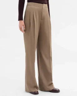 Pantalones Y Faldas|SIMORRA Pantalón largo pliegues Marrón