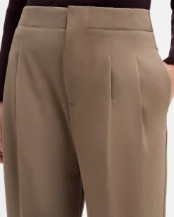 Pantalones Y Faldas|SIMORRA Pantalón largo pliegues Marrón
