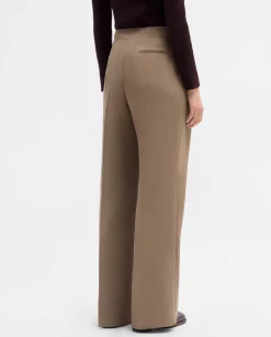 Pantalones Y Faldas|SIMORRA Pantalón largo pliegues Marrón